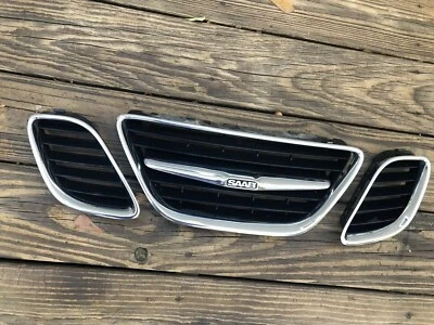 Juego de parrilla cromada original Saab 9-5 2002-2005 OEM 5142823 5289681 Foto 1 de 4