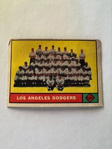 1961 Topps #521 Dodgers Team Card – Vintage MLB – Larker Wills Drysdale - Picture 1 of 9