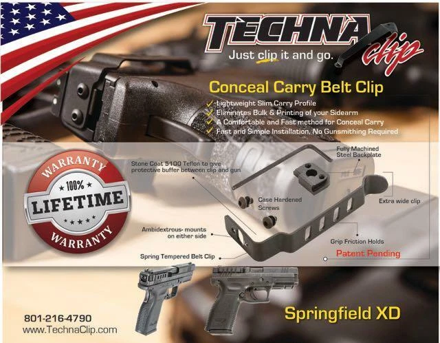 Techna Clip Technaclip Fits Springfield XDM & Mod2 RH Only Xdmbr