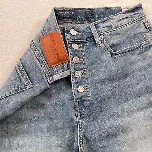 Lucky Brand Womens Bridgette Skinny Jeans 12/31A 32x26 Blue Medium Wash Stretchy - Picture 1 of 15