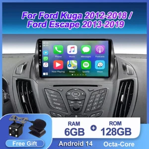 9"For Ford Escape 2013-2019 Ford Kuga 2012-18 Android 14 Car Stereo GPS 6G+128GB - Picture 1 of 16