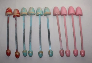 Vintage Schuhspanner Holzspitzen - Metallrücken Damen High Heels 11 1/2" Halter - Bild 1 von 8