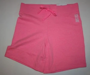 New Justice Girls 6 year Shorts Bermuda Length Pull On Knit Pink Soft Comfy - Picture 1 of 2