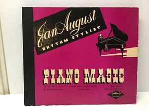 Vintage Jan August Rhythm Stylist "Piano Magic" 78 RPM- Complete 3 Record Set - Picture 1 of 12