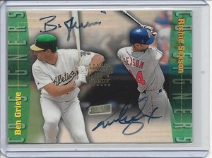 1999 Stadium Club Co-Signers Ben Grieve Richie Sexson Dual On Card Autograph