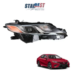 Faro halógeno negro pasajero lado derecho para Toyota Camry L LE SE 2018 2019 - Imagen 1 de 13