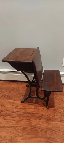 Antique Heywood Wakefield Child’s  school desk folding seat Cover