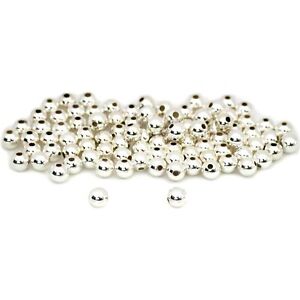 100 Ball Beads Sterling Silver Jewelry Stringing 4mm