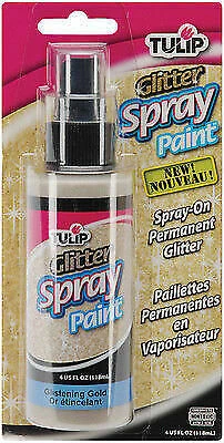 Tulip Fabric Spray Paint 4oz Glistening Gold Glitter 26570