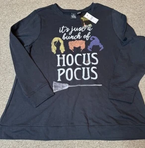 Disney Long-Sleeve Crew-Neck Hocus Pocus Graphic Sweatshirt Size 14/16 NWT - Picture 1 of 6