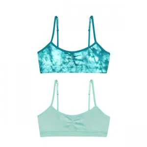 Hanes Girls 2pk Seamless Molded Wirefree Bra 53239414 M - Picture 1 of 7