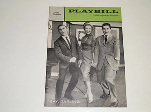 Recuerdos de teatro Playbill Say, Darling Anta 1958 de colección - Imagen 1 de 2
