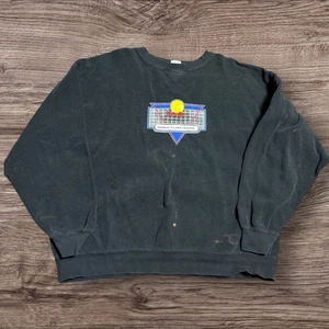 Vintage US Open Tennis  Kaelin Pullover Sweatshirt Black Made In USA XL - Picture 1 of 6