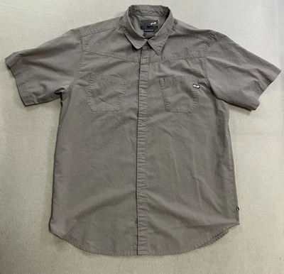Vintage Split Shirt Men’s Size XL Gray Snap Button Up Skateboarding Surf Y2K - Image 1 of 4