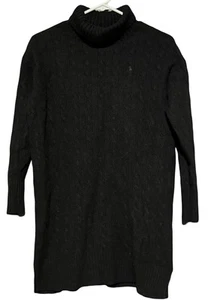Polo Ralph Lauren Rollkragen Kaschmir Wolle Pullover Damen M schwarz Zopfmuster - Bild 1 von 7
