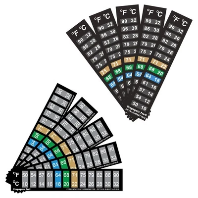 Stick On Thermometer Strip, Digital Temperature Display for Fermenting, Brewi... - Image 1 of 4