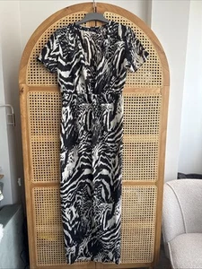 Abito copricostume spiaggia stampa animalier Boohoo taglia M 10 donna estate vacanza piscina mare - Foto 1 di 10