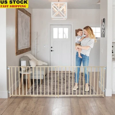 Puerta de seguridad para bebés extra ancha montaje de hardware puerta batiente pasillo 60-103 pulgadas Foto 1 de 4