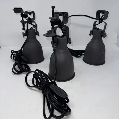 IKEA 3 luces de abrazadera enlatadas hectárea gris oscuro pinza clip en escritorio lote Foto 1 de 4