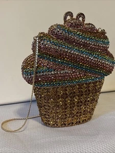 NUEVO SIN ETIQUETAS Cartera Cupcake Cristal Pasteles Alta Costura en Estilo de Natasha En muy buena condición - Imagen 1 de 12