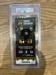 Connor Bedard NHL Debut Commemorative Ticket Penguins Home Opener Rare PSA 10 - Picture 1 of 2