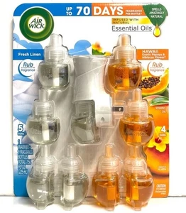 Air Wick INFUSED WITH NATURAL Essential Oils 1 Warmers + 9 Refills - Picture 1 of 4