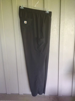 Calça esfoliante uniforme médico Carhartt tamanho 3X cordão bolsos pretos com zíper C53210 - Imagem 1 de 4