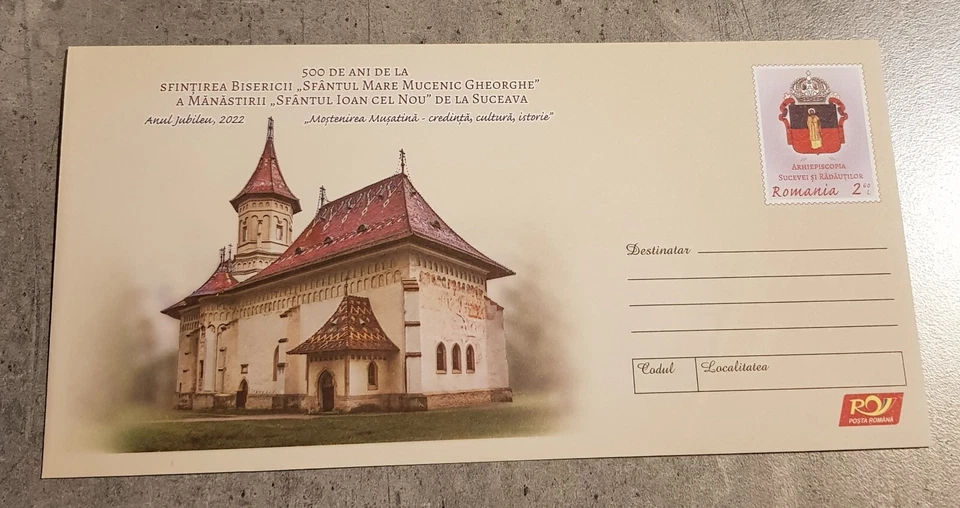 ROMÂNIA THE MUSATIN HERITAGE BELIEFS-CULTURE-HISTORY ENTIER POSTAL COVER Foto 1 de 1