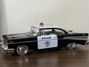1957 Bel Air Die Cast Police Car w/Pull Back Action 1:40 5" Long Mayberry - Picture 1 of 11