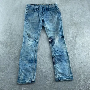 Rock Revival Cael Straight Distressed Light Wash Denim Jeans 33x34 Herren 5462 - Bild 1 von 12