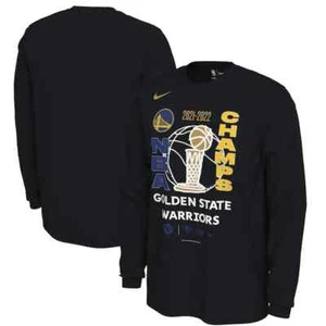 Nike Golden State Warriors 2022 NBA Champions L Locker Room Long Sleeve T-Shirt - Picture 1 of 3