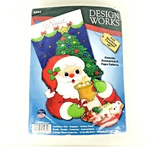Design Works Felt Christmas Stocking Kit Santa Cocoa & Cookies - Picture 1 of 7