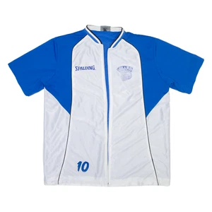 SPALDING Short Sleeve Mens Track Jacket White XL - Picture 1 of 6