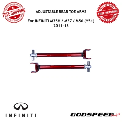 Braços traseiros ajustáveis Godspeed para 2011-2013 Infiniti M35H / M37 / M56 Y51 - Imagem 1 de 4