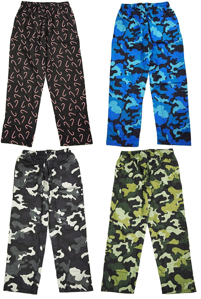 NORTY Men's 100% Cotton Printed Flannel Sleep Lounge Pajama Pant - 4 Prints - Image 1 of 1