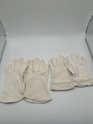 Lote de 2 Guantes Infantiles Niña Vintage, Blanco LEER DESCRIPCIÓN Foto 1 de 4