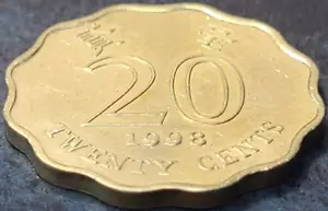 1998 Hong Kong 20 Cents KM# 67 US SELLER COMBINED SHIPPING REFUND - Picture 1 of 2