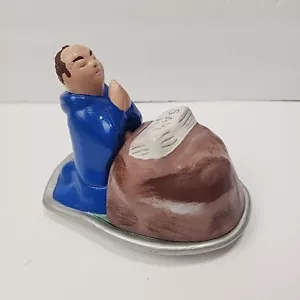 Naughty Monk Priest and Woman Figurine R Rated Vintage Sex Unmarked Hand-painted - Picture 1 of 6