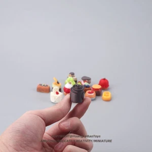 15PC Dollhouse Miniature 1:12 Chocolate Cream Cake Food Party Afternoon Tea - Picture 1 of 10