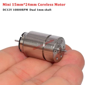 Mini 15 mm motor sin núcleo grande de doble eje CC 6V-12V alta velocidad HO tren vagón - Imagen 1 de 12