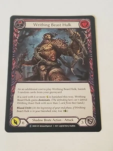 Writhing beast hulk (red) rare monarch Unlimited NM Flesh And Blood Tcg  - Picture 1 of 2