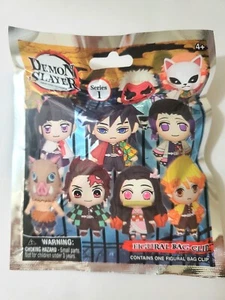 NEW SEALED Anime Demon Slayer 3-D Foam Figural Bag Clip Keyring Blind Bag - Picture 1 of 2
