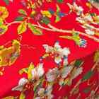 Bird Floral Printed Linen Fabrics For Table Runner Curtains Women Bag Home Decor
