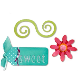 Sizzix Sizzlits SWEET THINGS 657719 Die Set of 3   - Picture 1 of 1