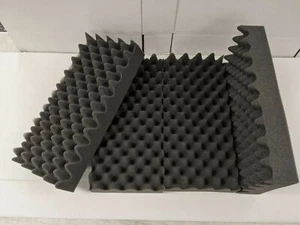 LOT OF 4 Soft Eggcrate Foam Acoustic Shipping Packing Block 8.25" x 17.5" x 3" - Picture 1 of 8