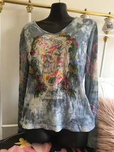 Top MODA Long Sleeve Size 14 Sheer - Picture 1 of 3