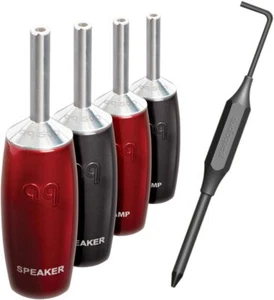 AudioQuest SureGrip 500 Series Banana Connectors - Set of 4 (Silver) - Picture 1 of 1