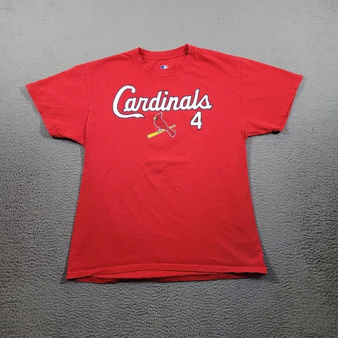 St. Louis Cardinals Shirt Mens Large Red Crew Neck Molina 4 MLB Graphic Tee Cover
