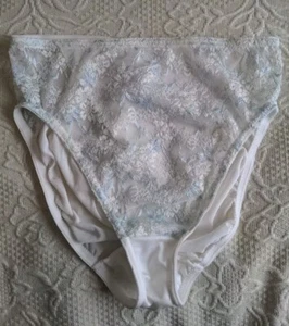 Bragas de colección OLGA pierna alta encaje satinado 20038 azul blanco novia grandes - Imagen 1 de 11