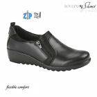 LADIES WOMENS LIGHTWEIGHT LOW WEDGE WORK COMFY HOSPITAL NURSE OFFICE BOOT SHOES
